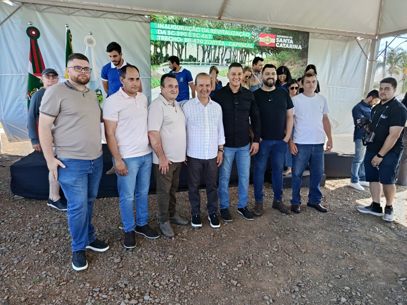 Vereadores participam da inauguração da rodovia que liga Zortéa, Capinzal e Campos Novos